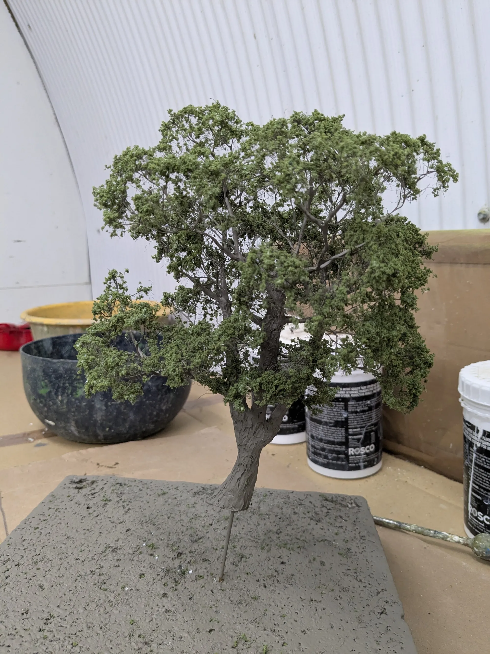 A finished tree on the workbench